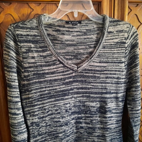 A. BYER Long Sleeve Chunky Knit Sweater Dress w/ Stole NWT! - Gray/Black, Size M - Picture 5 of 16